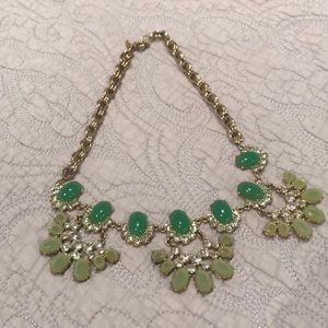 Green bib necklace